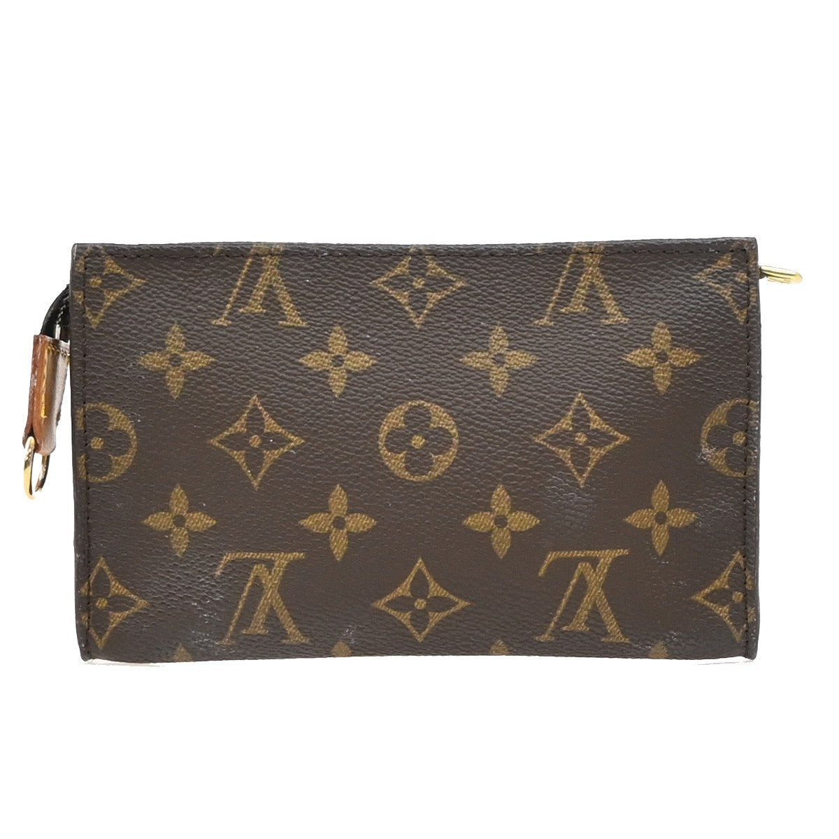 LOUIS VUITTON Logo BUCKET PM Pouch Bag Monogram Leather Brown France 04KP144