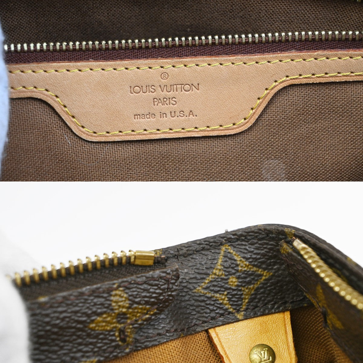 LOUIS VUITTON Cabas Mezzo Shoulder Bag Monogram Leather Brown USA M51151 77KD183