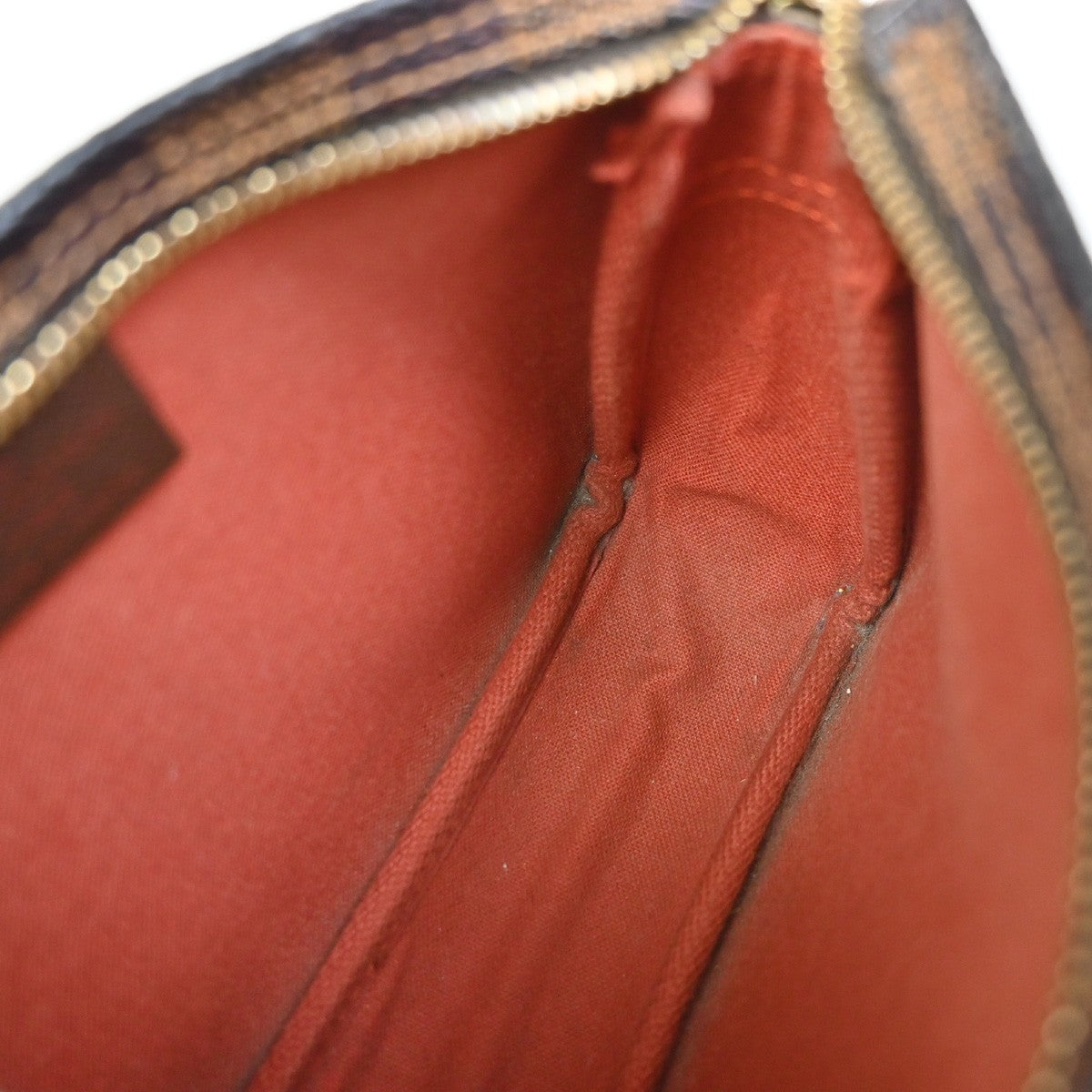 LOUIS VUITTON Trousse Makeup Hand Bag Damier Ebene Leather Brown N51982 83ZA294