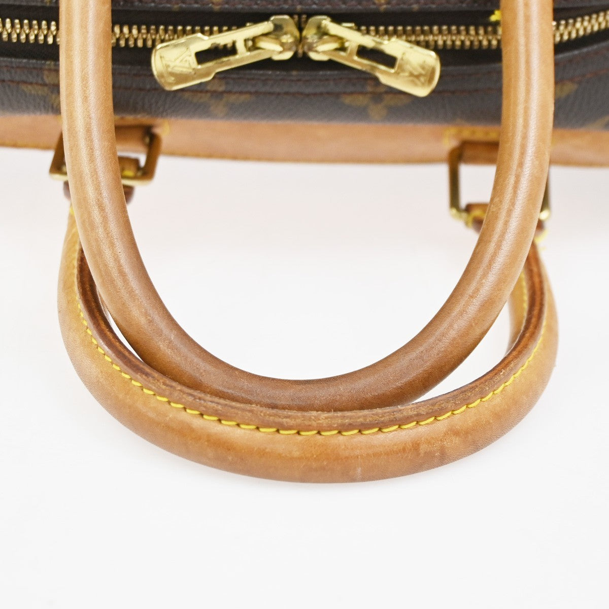 LOUIS VUITTON LV Logo Deauville Hand Bag Monogram Leather Brown M47270 70KD014