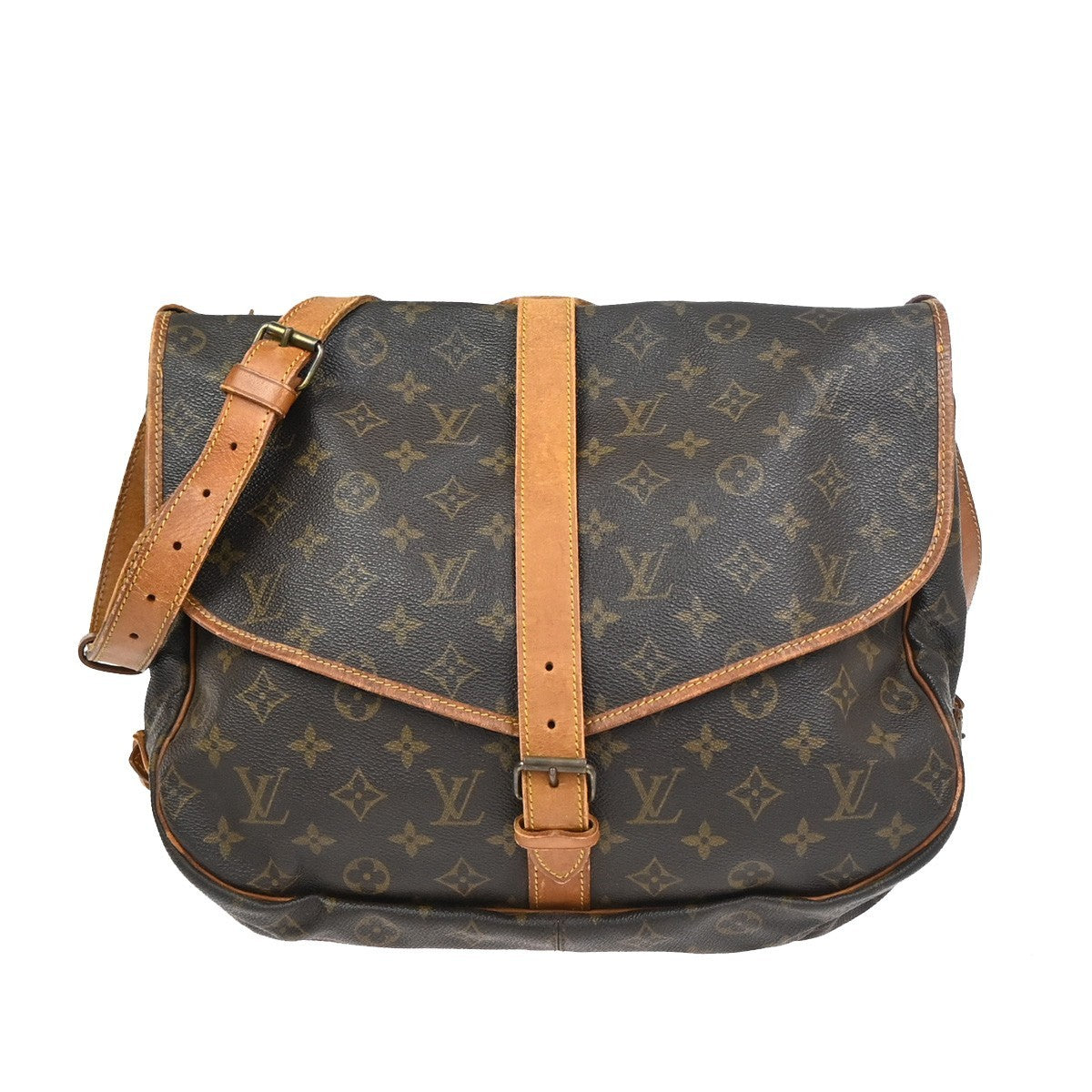 LOUIS VUITTON Saumur 35 Shoulder Bag Monogram Leather BN France M42254 39KC945