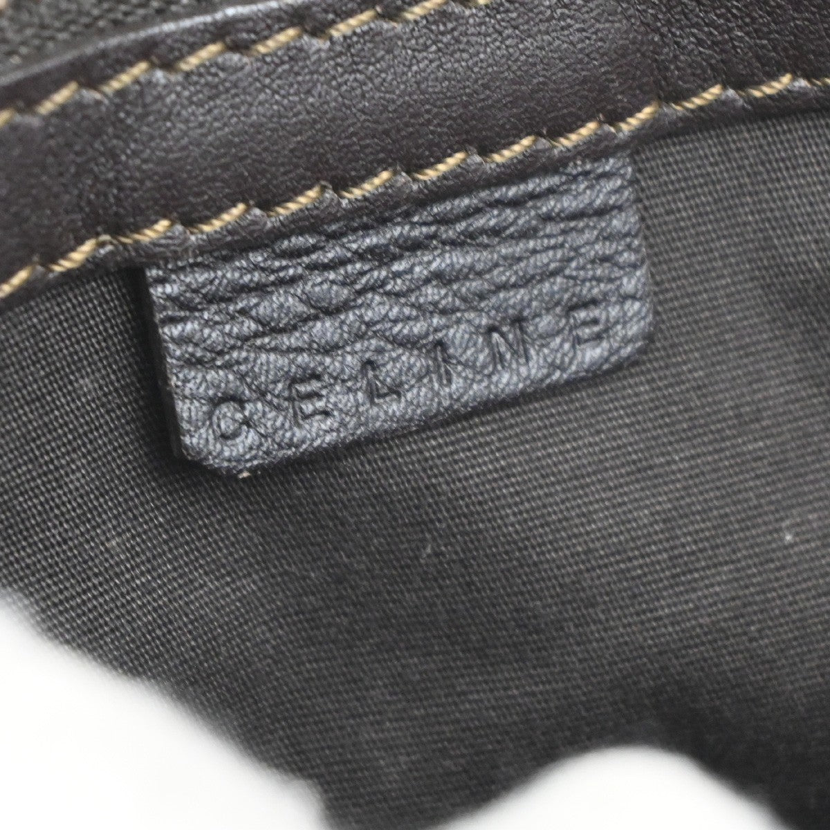 CELINE Logo Boogie C Macadam Hand Bag Suede Leather Brown GHW Italy 31KP552