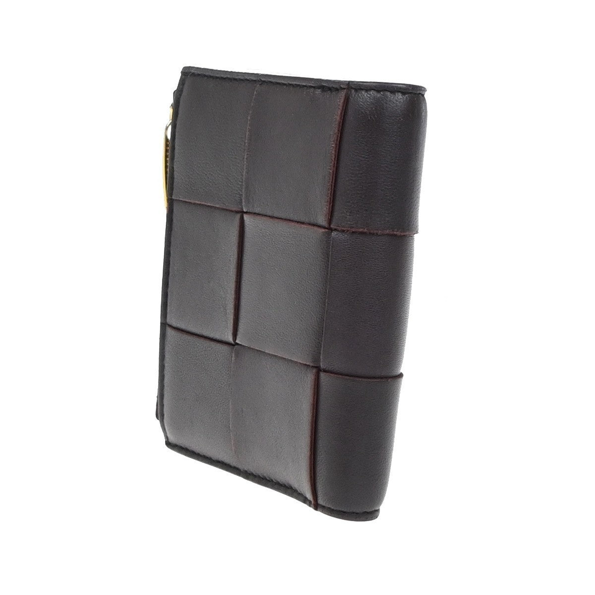 BOTTEGA VENETA Intrecciato Compact Bifold Wallet Leather Purple 39RF754