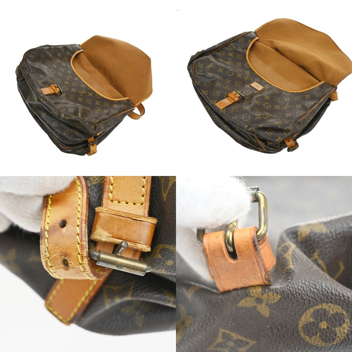 LOUIS VUITTON Saumur 35 Shoulder Bag Monogram Leather BN France M42254 80CA880