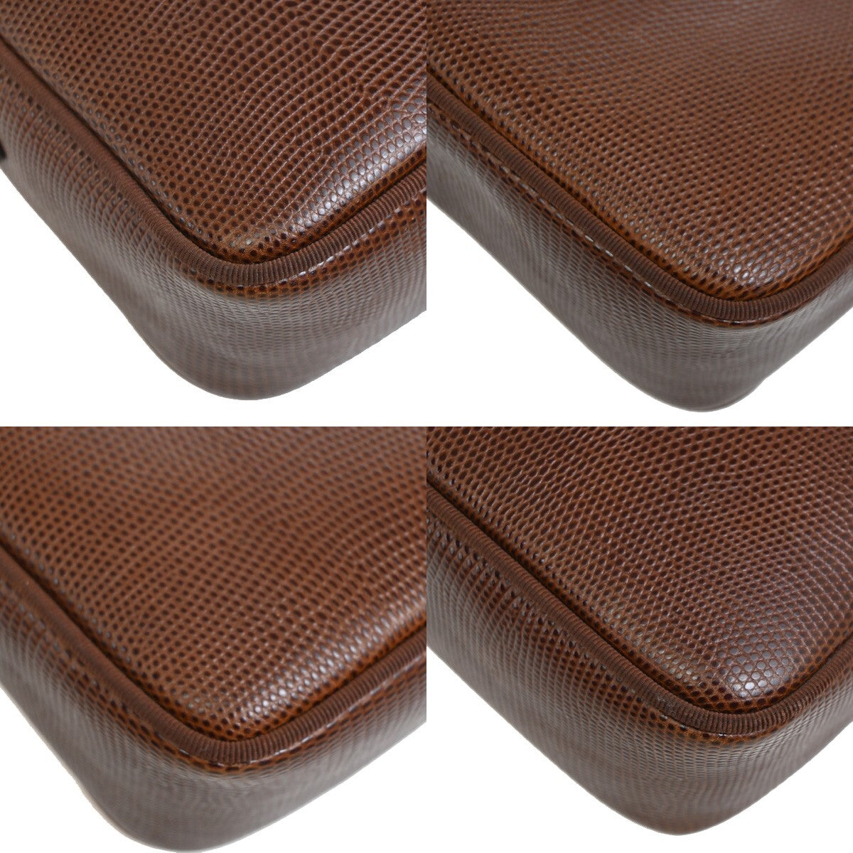 SALVATORE FERRAGAMO Vara Mini Shoulder Bag Embossing Leather Brown GHW 62FB624