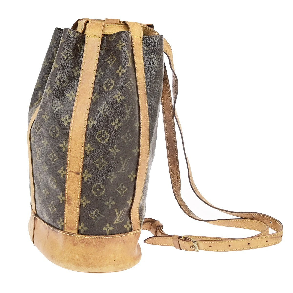 LOUIS VUITTON LV Randonnee PM Shoulder Bag Monogram Leather Brown M42243 32KD115