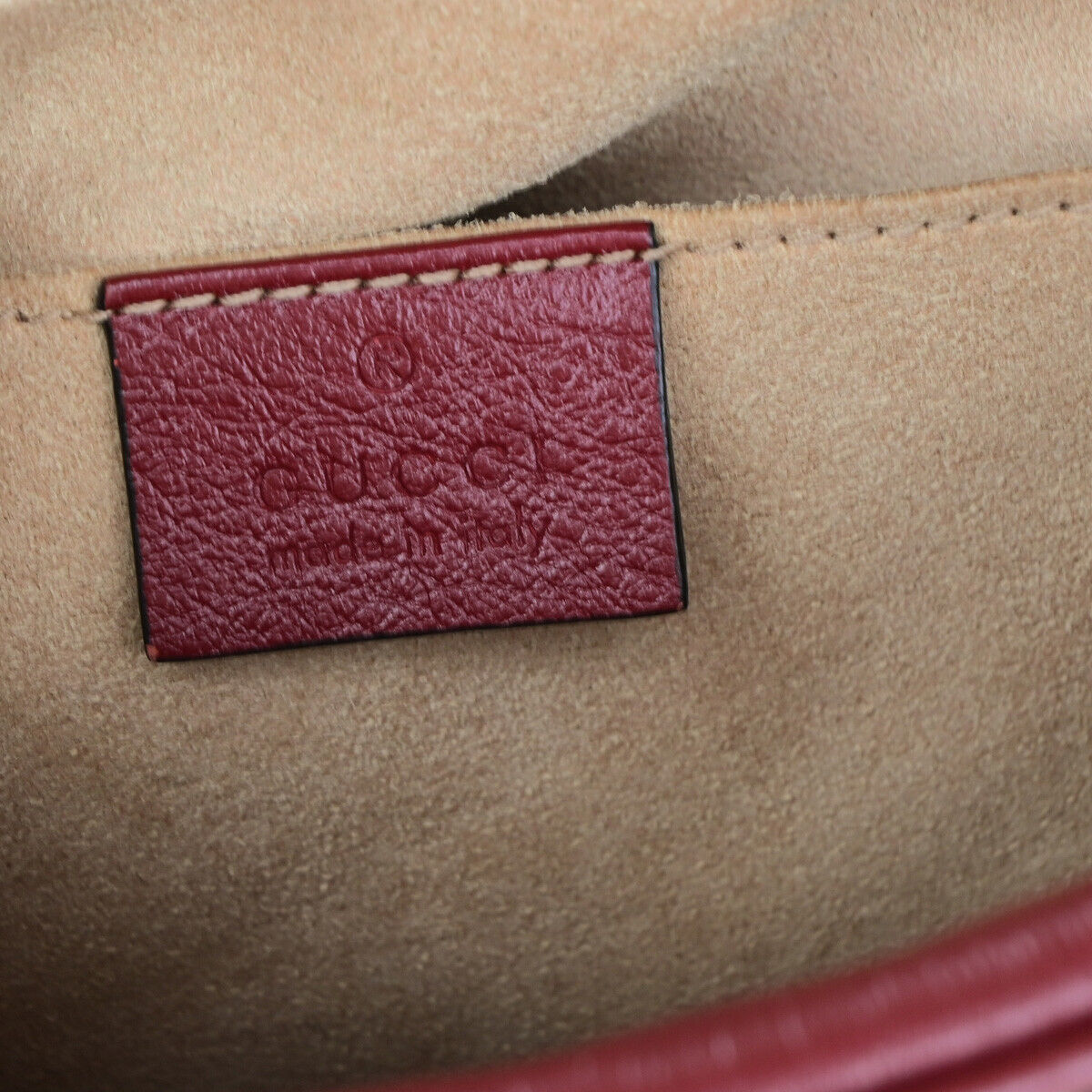 GUCCI Logo Marmont GG Pattern Chain Shoulder Bag Canvas Leather BN RD 600RJ991