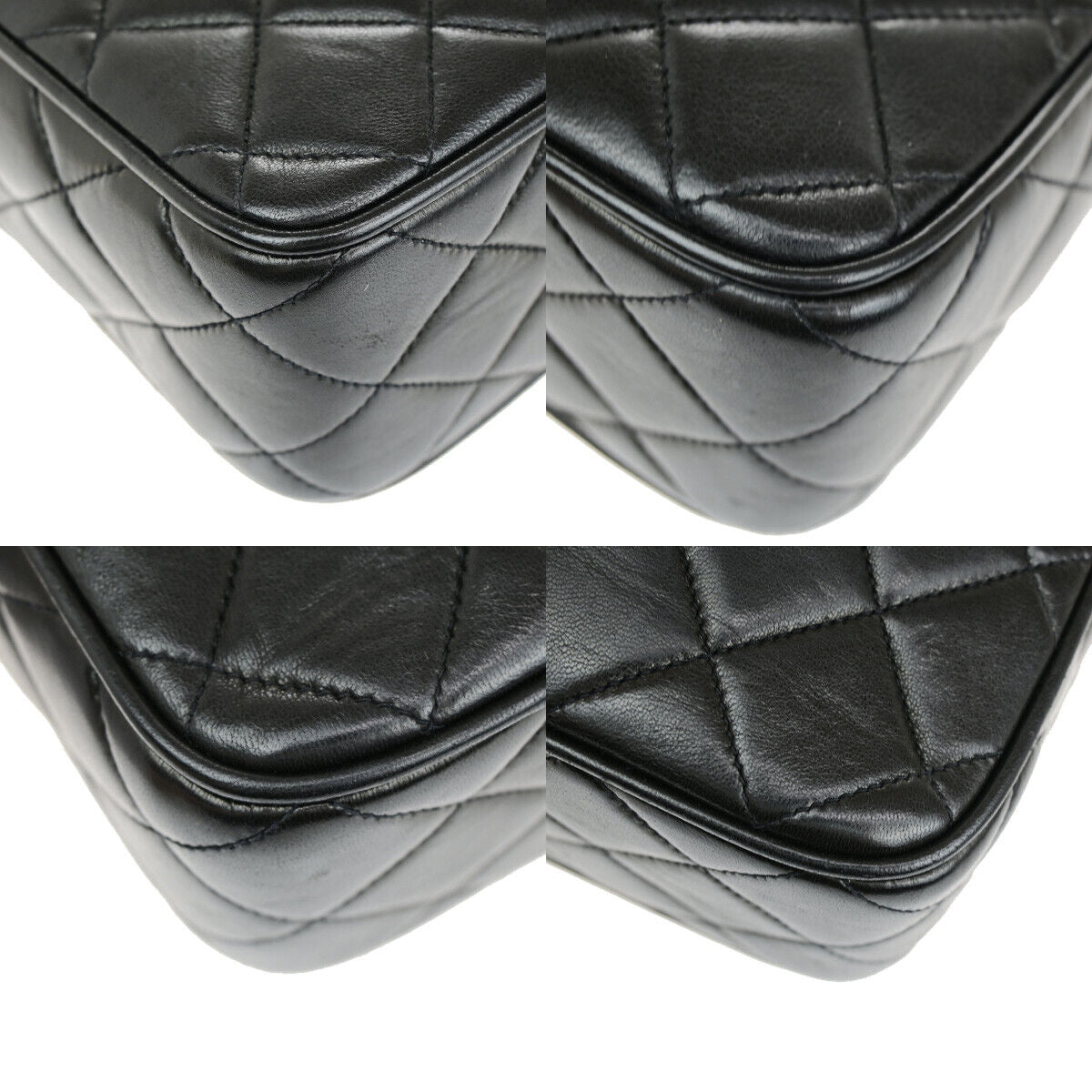CHANEL CC Matelasse Tassel Chain Shoulder Bag Leather GHW BK Vintage 328RJ942