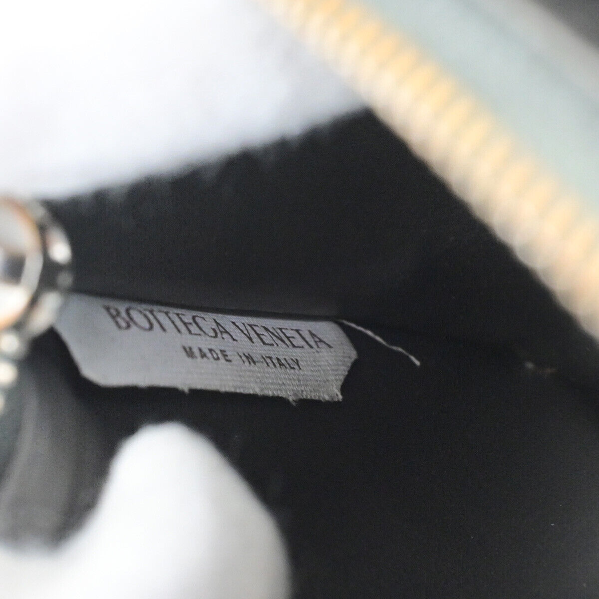 BOTTEGA VENETA Logo Cassette Zip Around Long Wallet Leather Gray Italy 30YG300