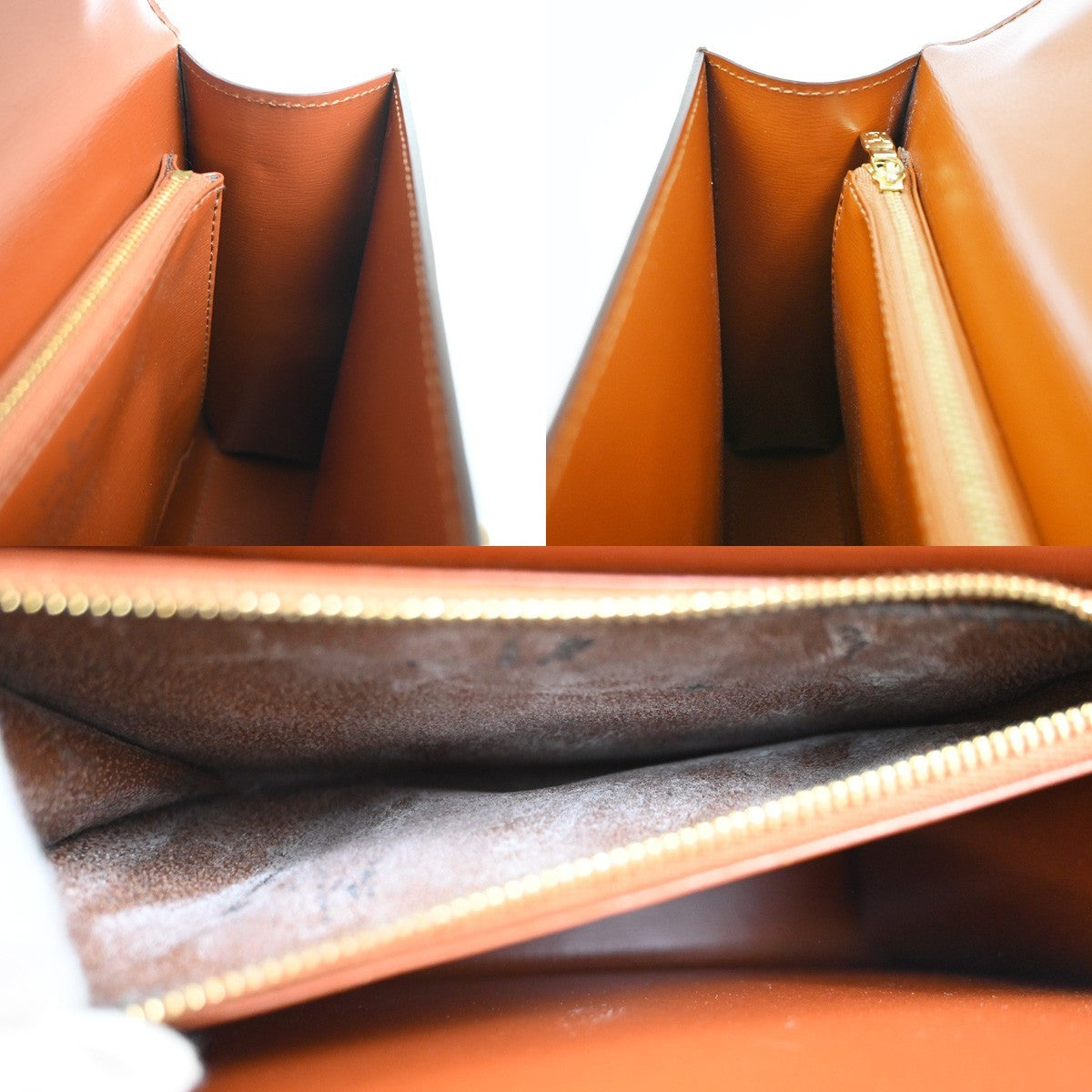 LOUIS VUITTON Logo Malesherbes Hand Bag Epi Leather Brown France M52373 83CA719