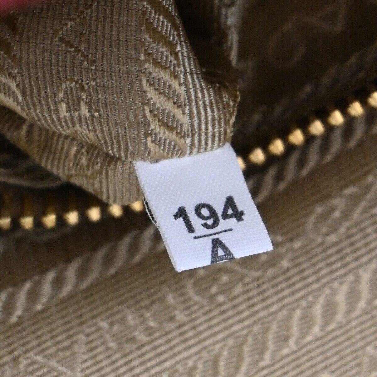 PRADA MILANO Logo 2Way Shoulder Hand Bag Canvas Leather Khaki Bordeaux 79EA813