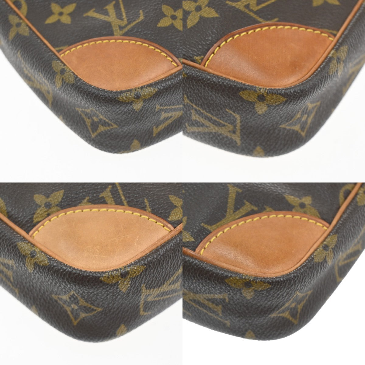 LOUIS VUITTON Danube Shoulder Bag Monogram Leather Brown France M45266 31KP586