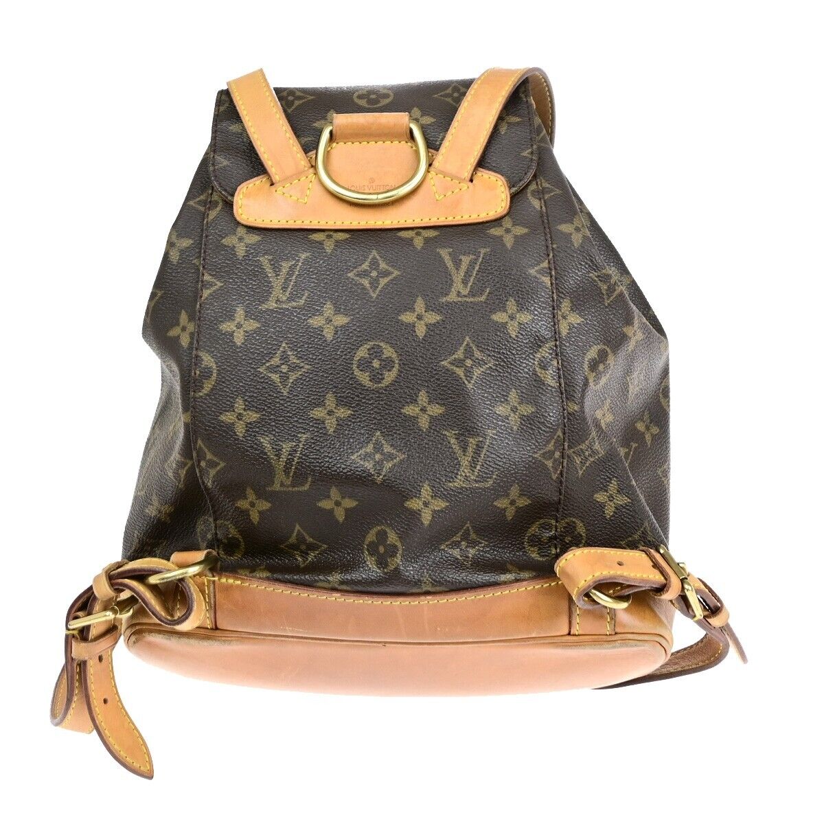 LOUIS VUITTON Montsouris MM Backpack Bag Monogram Leather Brown M51136 74EB830