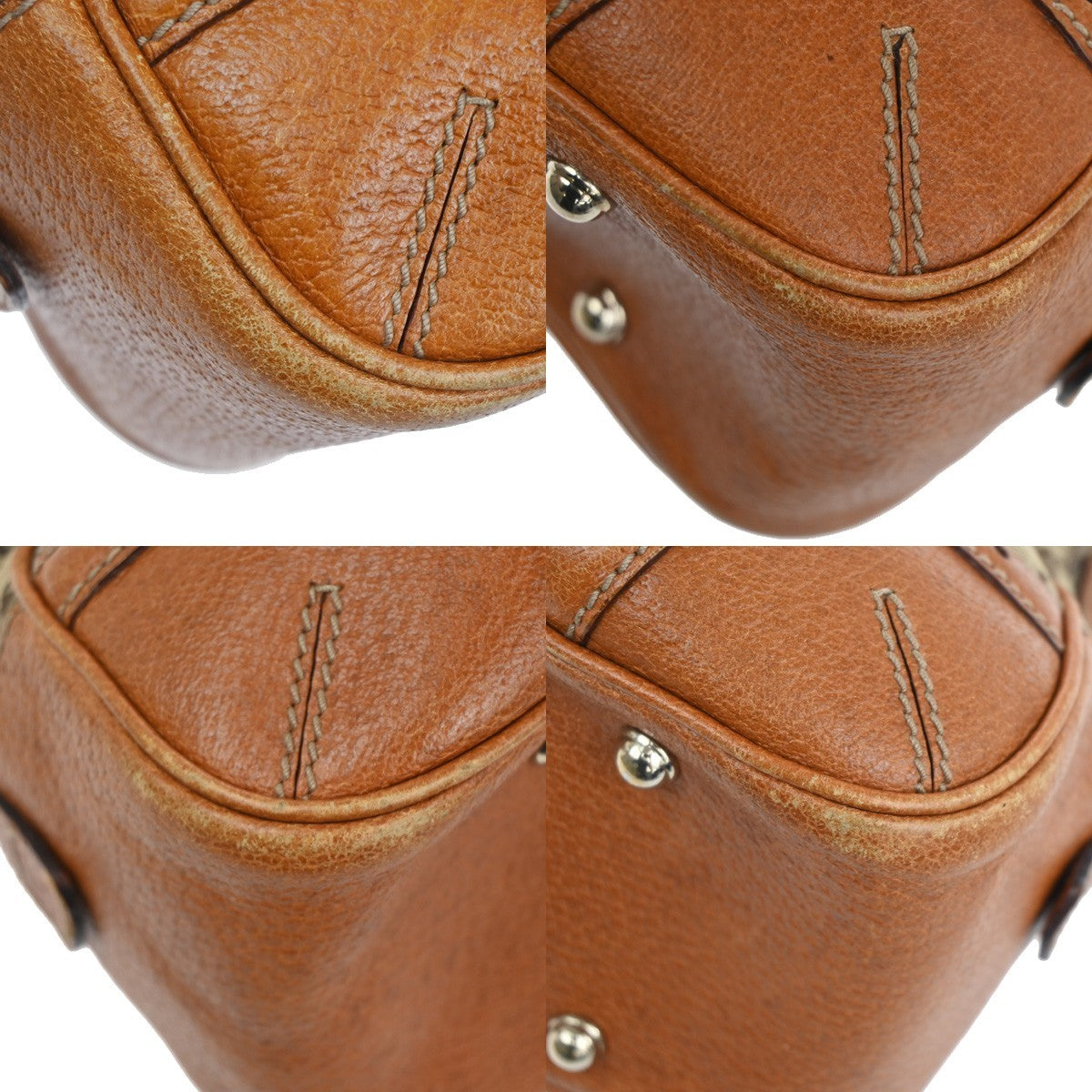 GUCCI GG Pattern Shoulder Tote Bag Canvas Leather Brown GHW Italy 80TA329