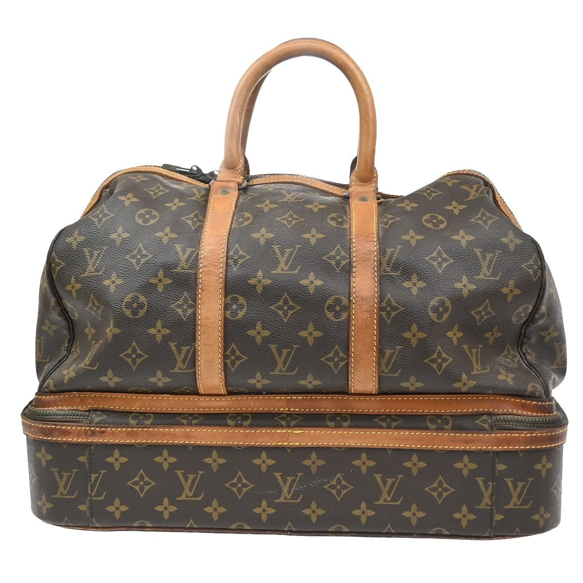 LOUIS VUITTON Sac Sport Hand Bag Monogram Leather Brown France M41444 66CB016