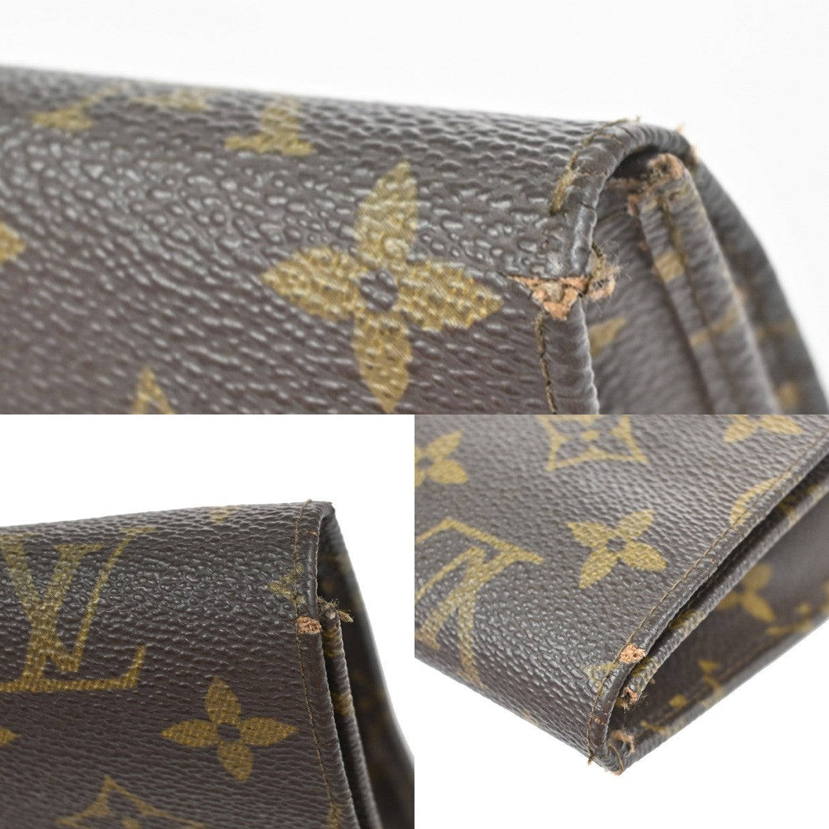 LOUIS VUITTON Pochette Rabat 23 Clutch Hand Bag Monogram Brown M51931 09YJ071