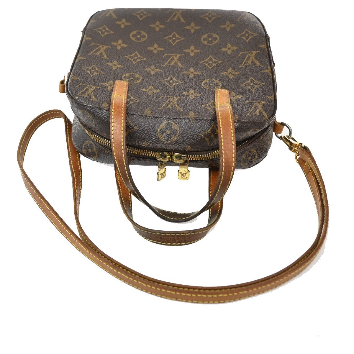 LOUIS VUITTON Spontini 2Way Shoulder Hand Bag Monogram Leather M47500 35CA536