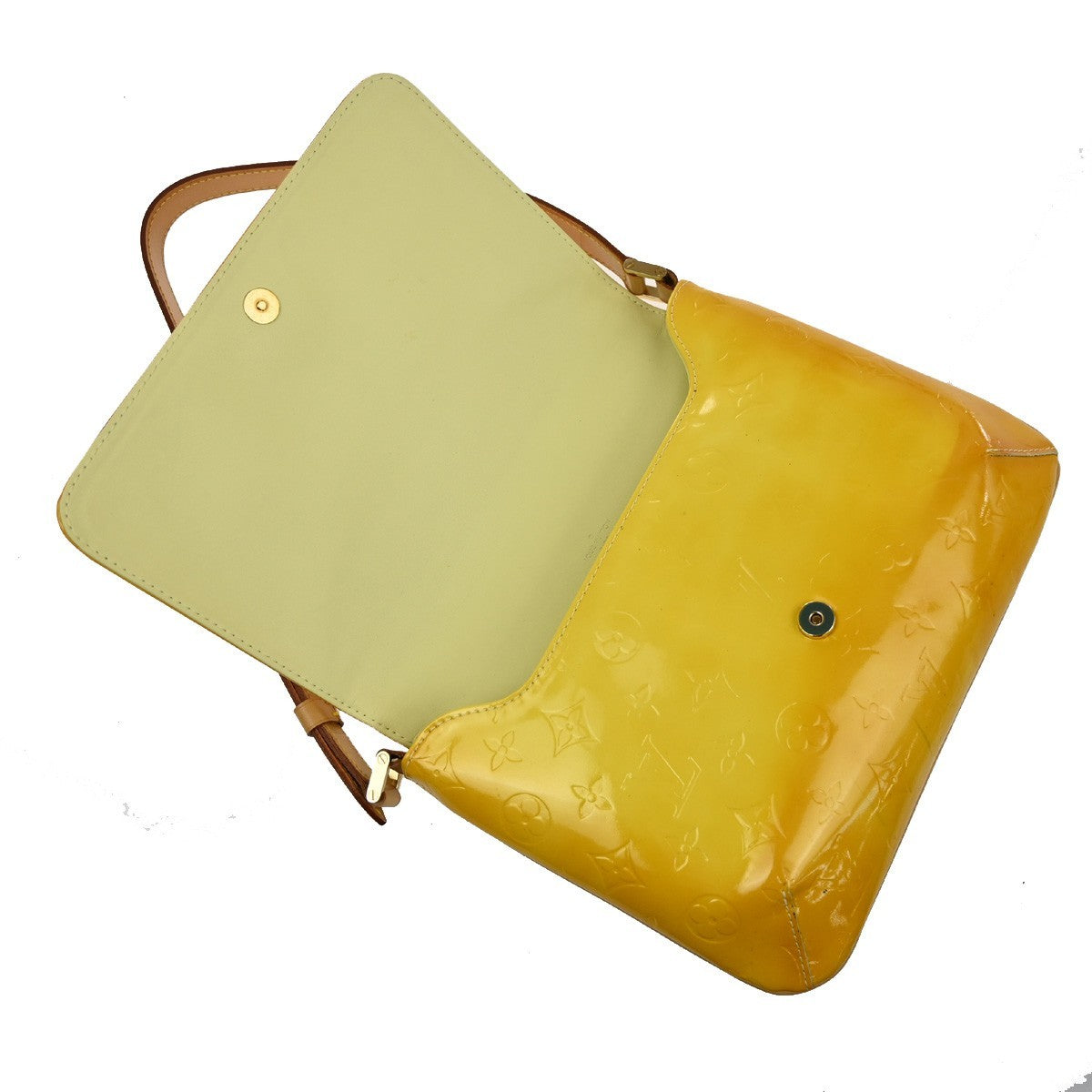 LOUIS VUITTON Thompson Street Shoulder Bag Monogram Vernis Yellow M91071 65EF809