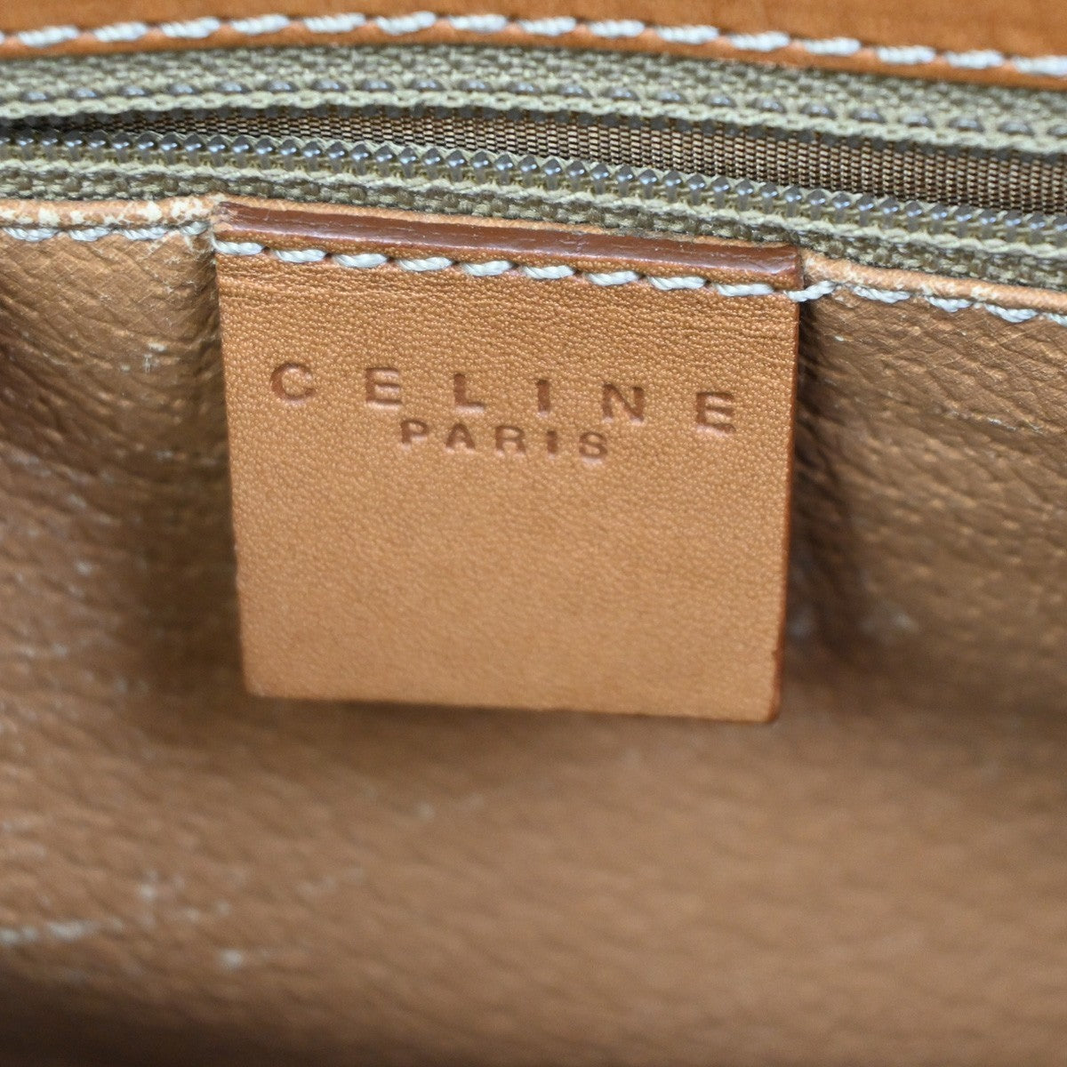 CELINE Logo Macadam Pattern 2Way Hand Bag PVC Leather Brown GHW Italy 64KC026