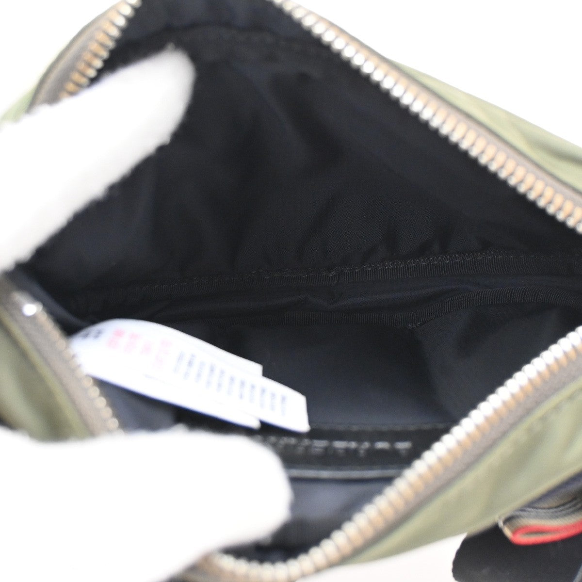 BURBERRY Logo Bum Body Bag Nylon Green SHW 34KB759