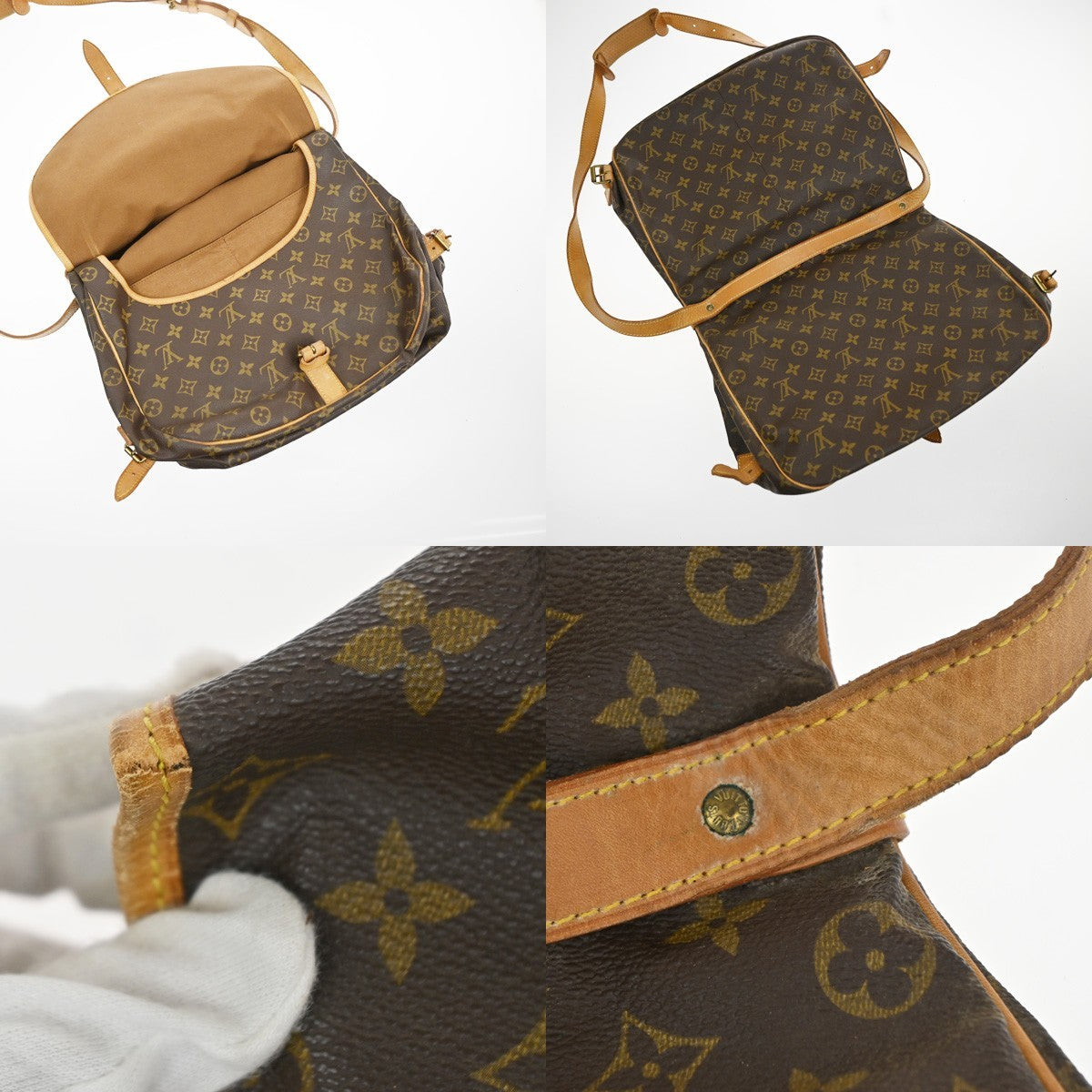 LOUIS VUITTON Saumur 35 Shoulder Bag Monogram Leather BN France M42254 84YJ109