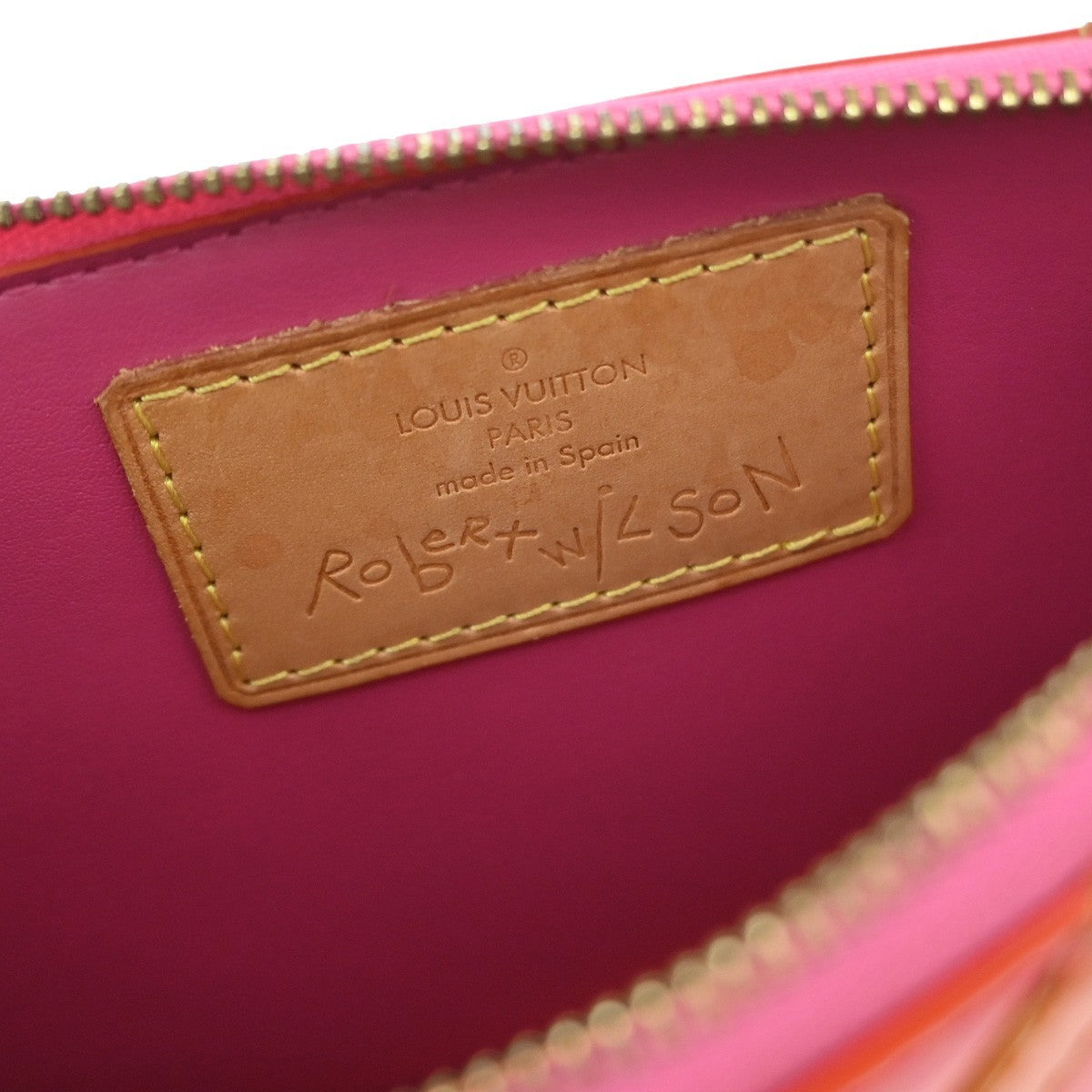 LOUIS VUITTON Lexington Hand Bag Monogram Vernis Fluo Orange M91906 62YJ200