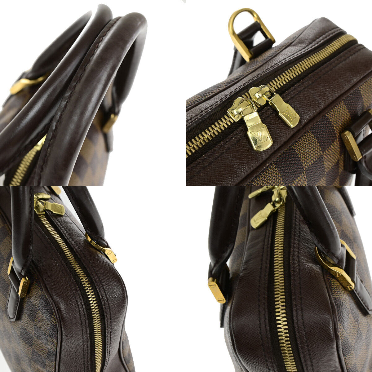 LOUIS VUITTON Brera Hand Bag Damier Ebene Leather Brown France N51150 16YE921