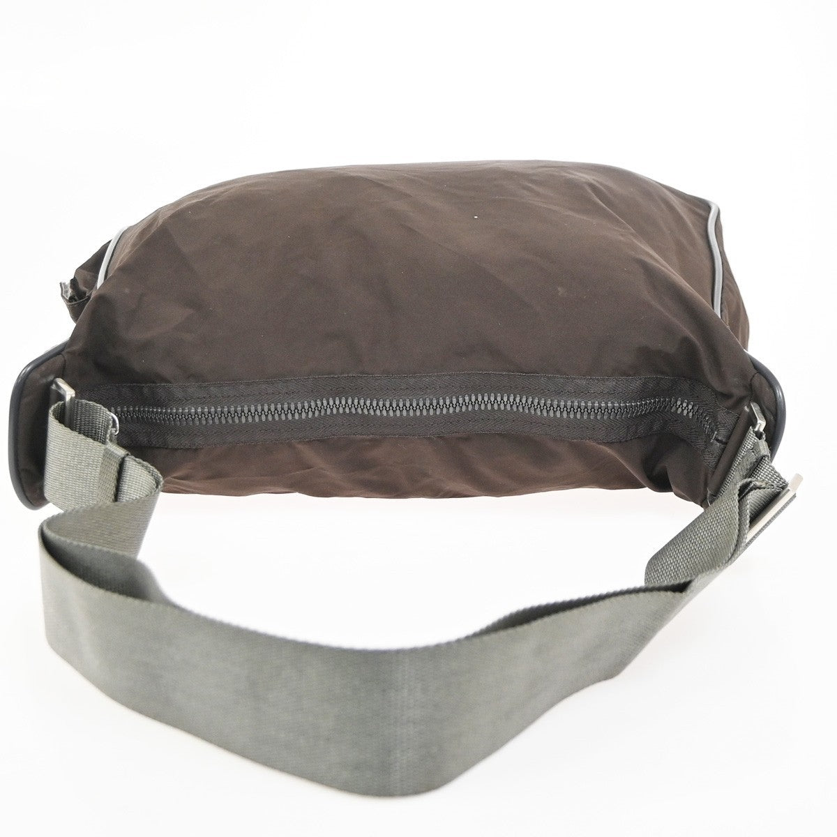 PRADA  Sport Line Shoulder Crossbody Bag Nylon Leather Canvas Brown SHW 01KD085