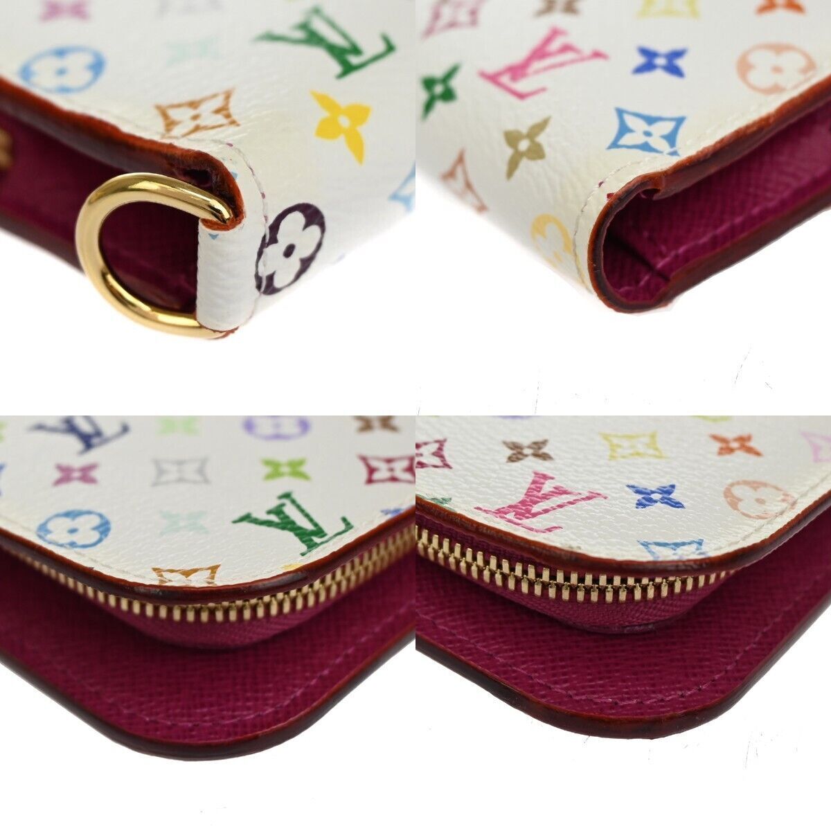 LOUIS VUITTON Insolite Long Bifold Wallet Monogram Multi White M60445 17RH258