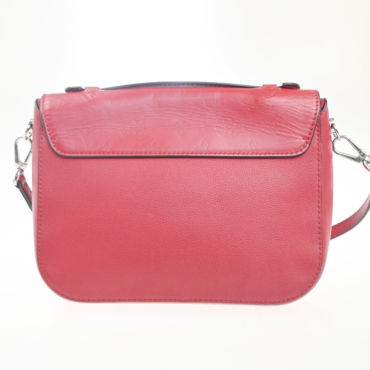 LOUIS VUITTON Very Messenger 2way Shoulder Hand Bag Monogram Leather Red 52MA426