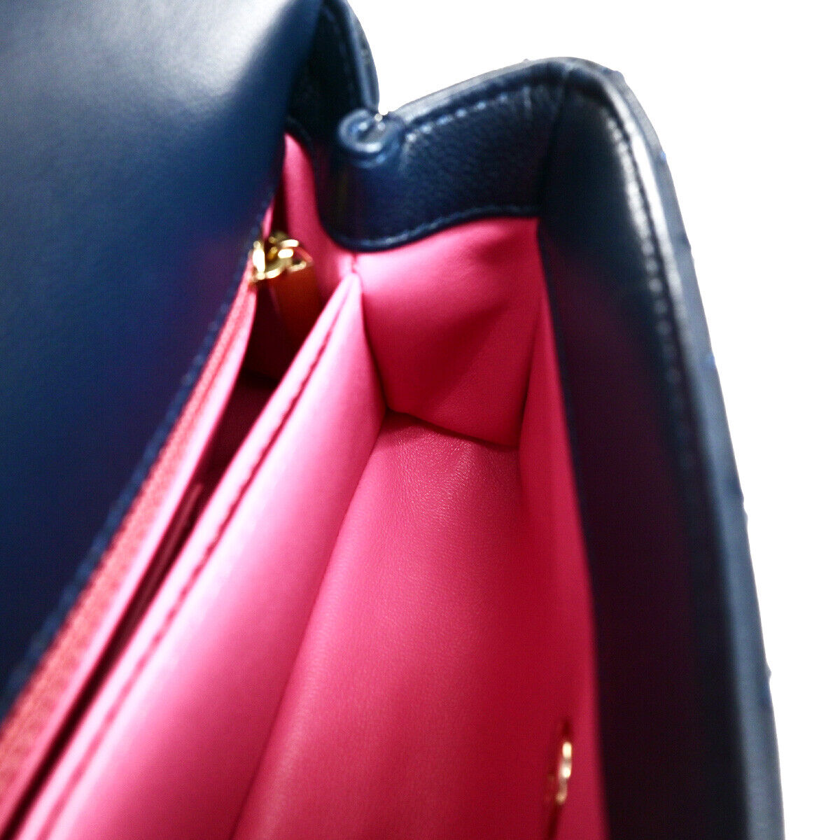 CHANEL CC XXS Matelasse Top Handle 2Way Chain Shoulder Bag Leather BE 793RK696