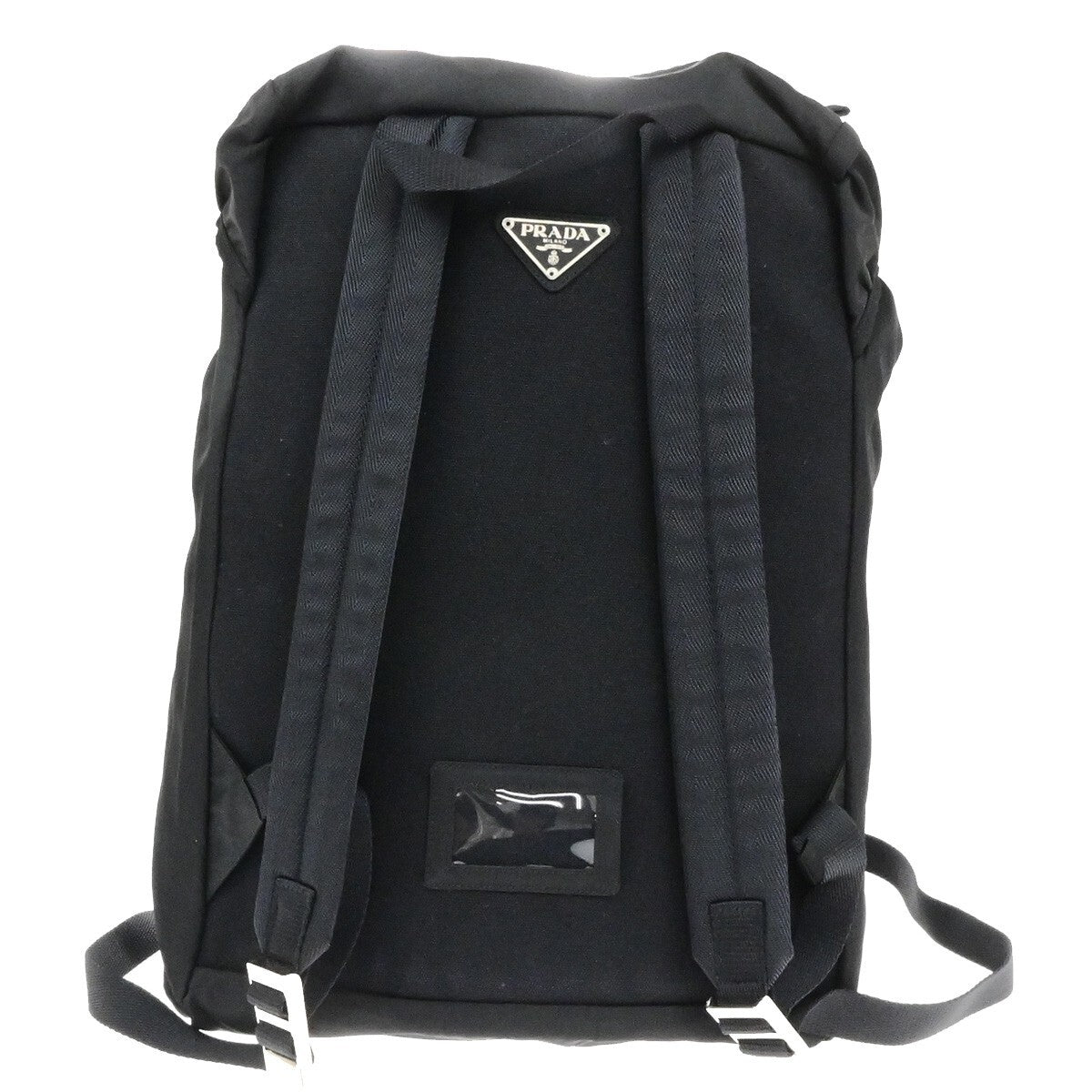 PRADA Logo Tessuto Backpack Bag Nylon Black Nero SHW Made in Italy 20RF241