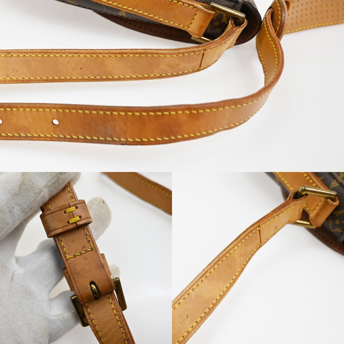 LOUIS VUITTON Chantilly GM Shoulder Bag Monogram Leather Brown M51232 81SA046