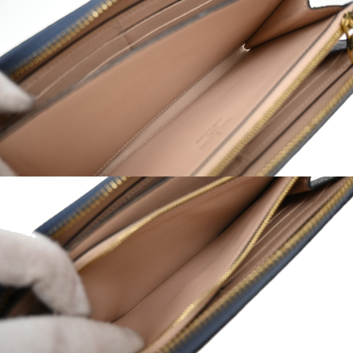 LOUIS VUITTON Portefeuille Comete Long Wallet Leather Blue M68582 39KP086