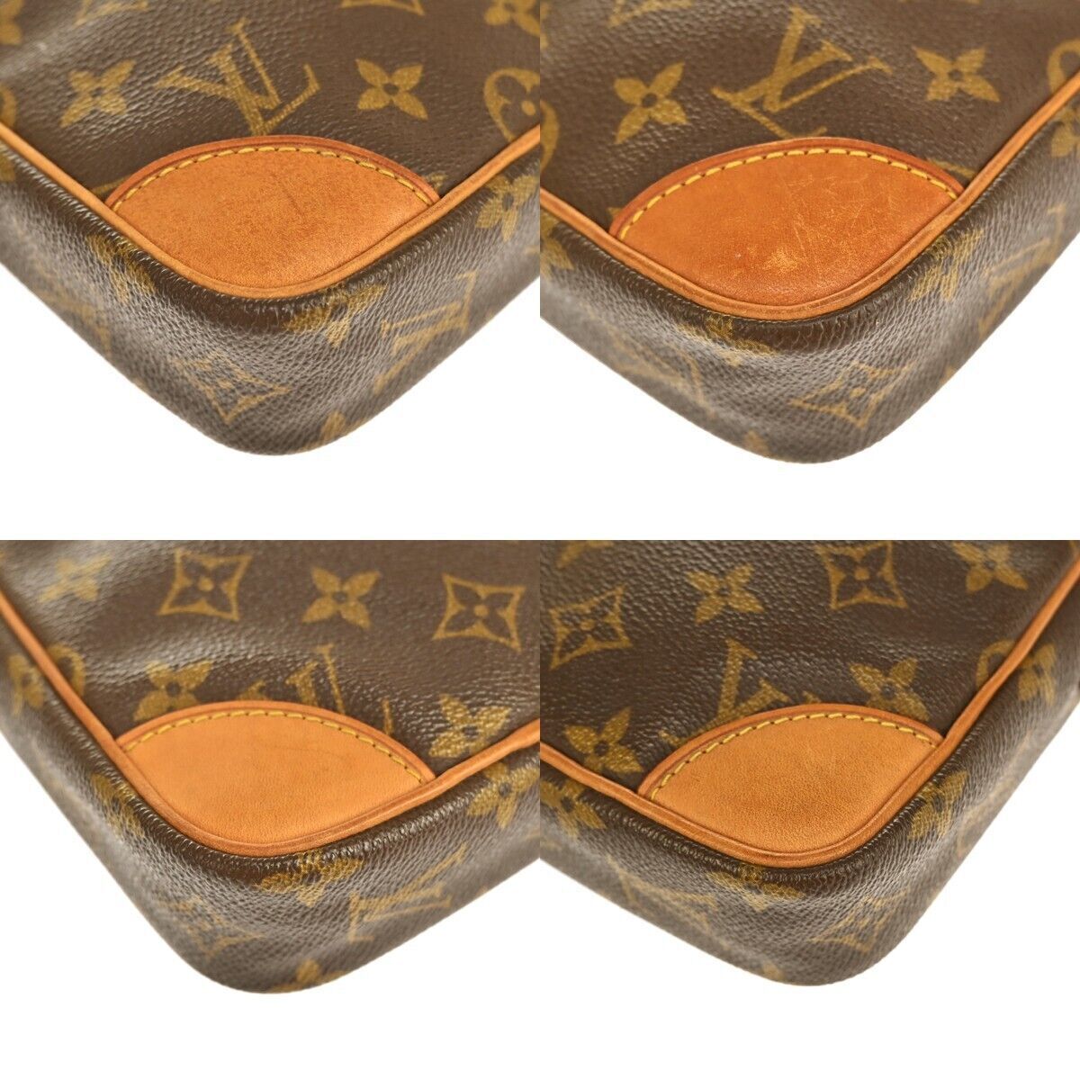 LOUIS VUITTON Danube Shoulder Bag Monogram Leather Brown France M45266 31GA141