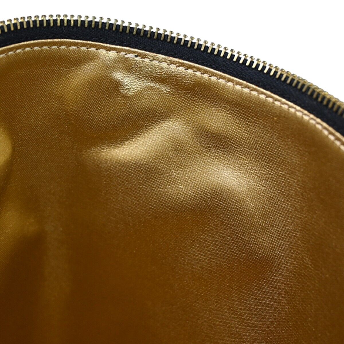 SALVATORE FERRAGAMO Vara Vanity Shoulder Bag Canvas Leather Black Gold 64SH581