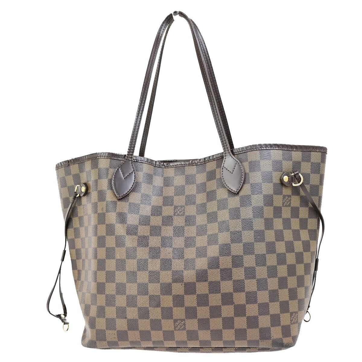 LOUIS VUITTON Neverfull MM Shoulder Bag Damier Ebene Leather BN N51105 99EC925