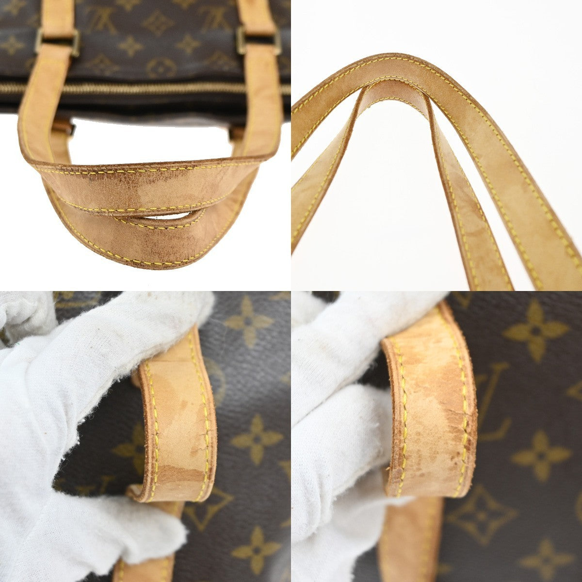 LOUIS VUITTON Cabas Piano Shoulder Bag Monogram Leather Brown M51148 35MA229