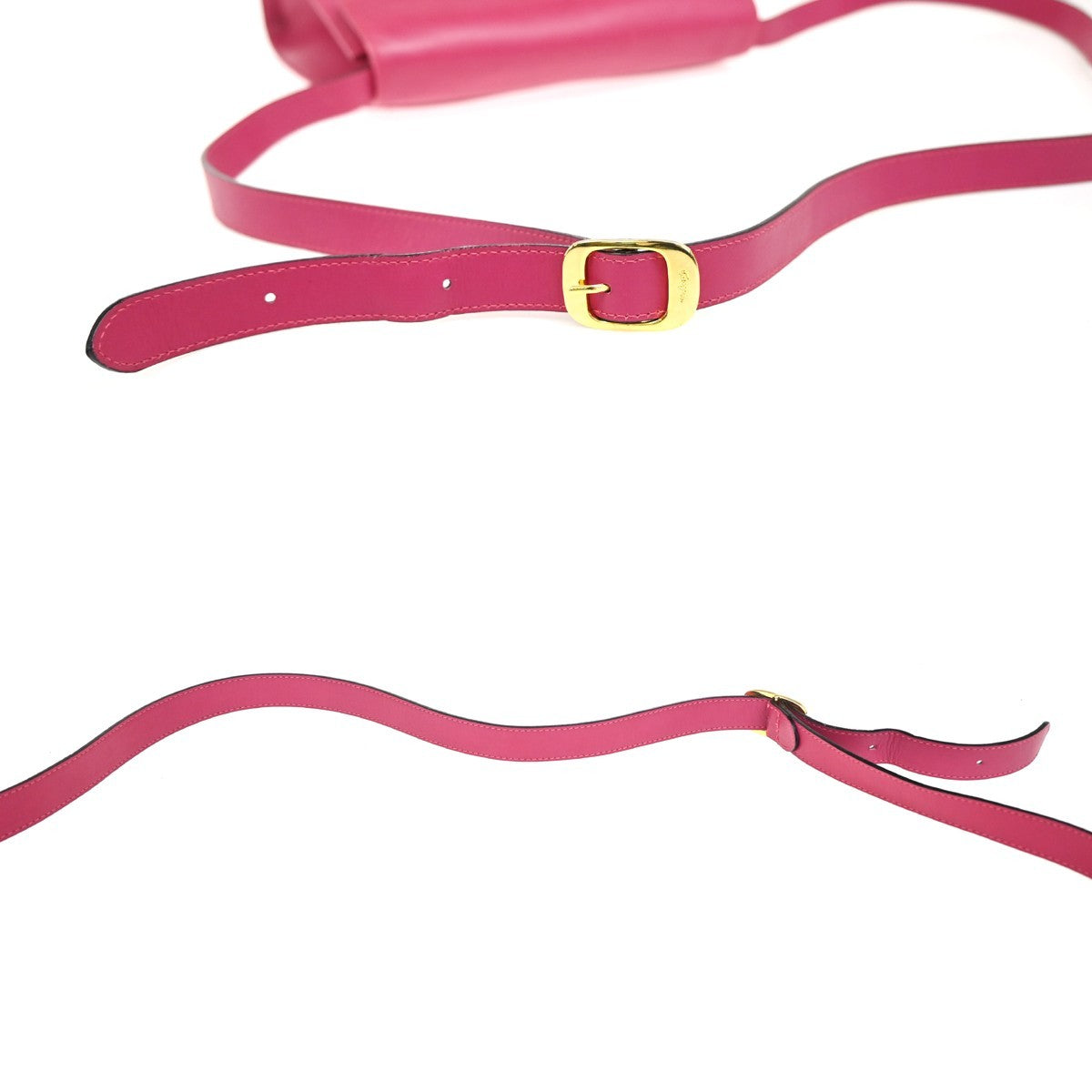SALVATORE FERRAGAMO Crossbody Shoulder Bag Leather GHW Pink Italy 63ZA114