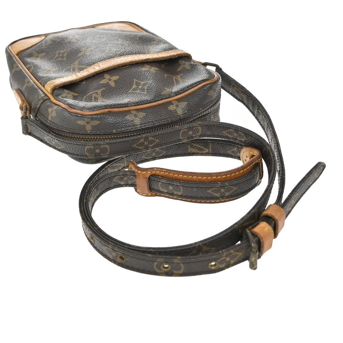 LOUIS VUITTON Danube Shoulder Bag Monogram Leather Brown France M45266 31KP356