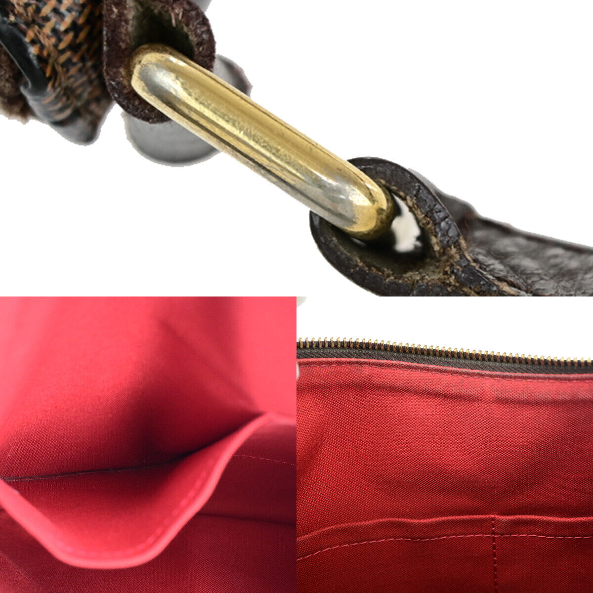 LOUIS VUITTON Bloomsbury PM Shoulder Bag Damier Leather Brown N42251 34YG545