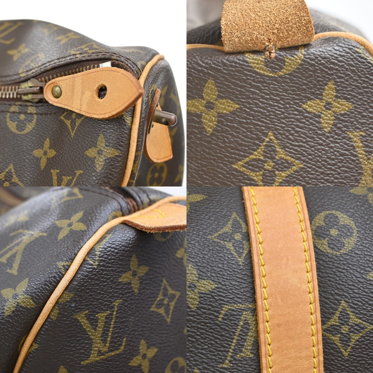 LOUIS VUITTON Keepall 45 Travel Hand Bag Monogram Leather Brown M41428 16FB544