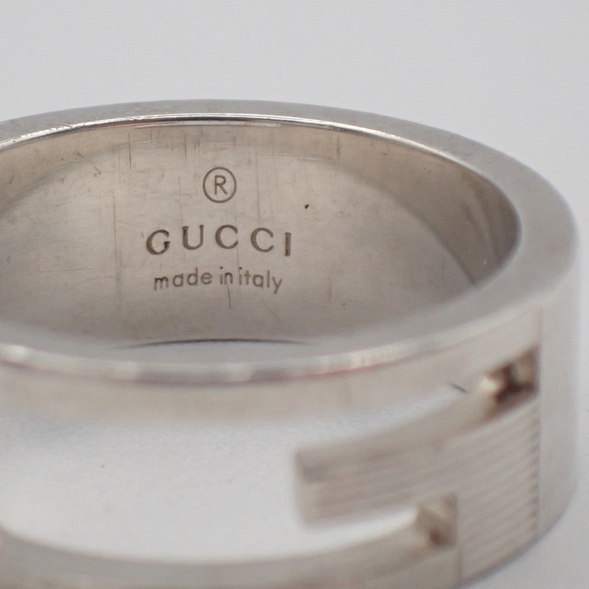 GUCCI G Logo Ring Silver 925 Size JP16 US8 Italy Accessory Italy 09KD093