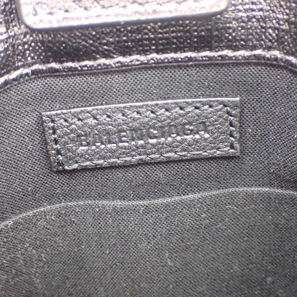 BALENCIAGA North South Shopping 2Way Shoulder Leather Metallic Gray SHW 11RL627