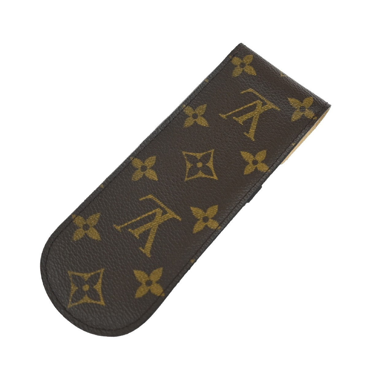 LOUIS VUITTON Etui Stylo Pen Case Monogram Leather Brown Spain M62990 67KP254