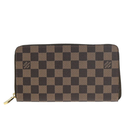 LOUIS VUITTON Zippy Organizer Long Wallet Damier Leather Brown N60003 84EC946