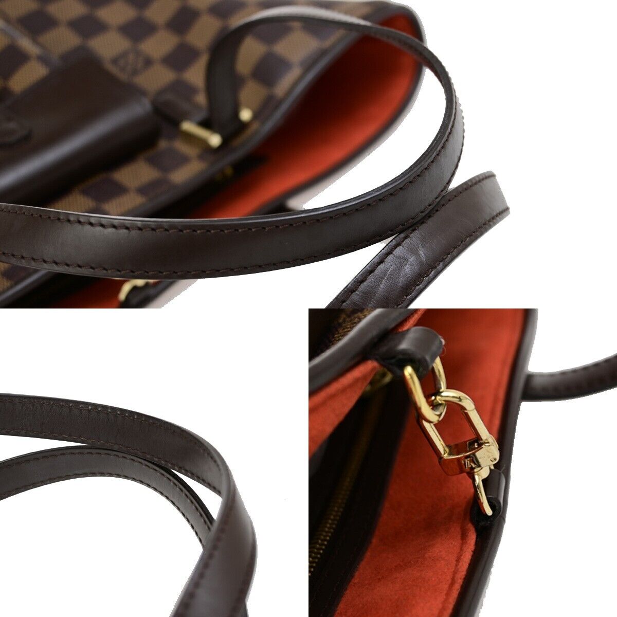 LOUIS VUITTON Manosque PM Shoulder Tote Bag Damier Leather Brown N51121 21EC978