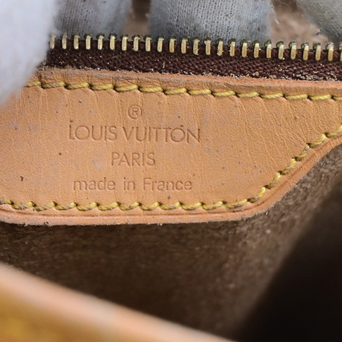 1OUIS VUITTON BUCKET GM Shoulder Tote Bag Monogram Leather Brown M42236 33SA172