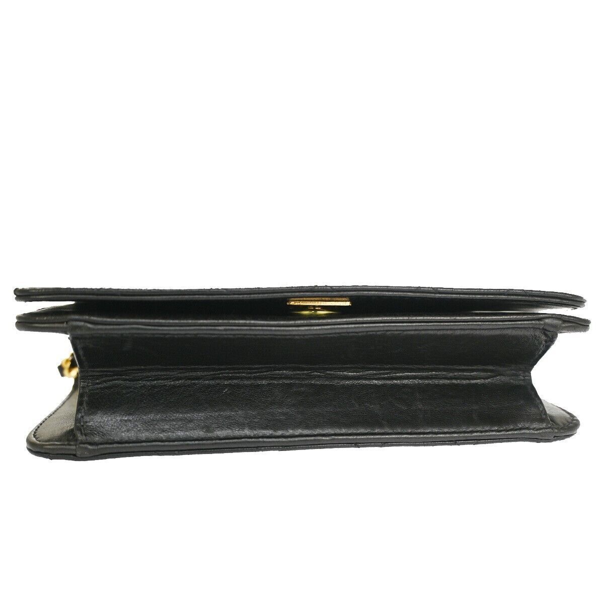 CHANEL CC Mini Matelasse Chain Shoulder Bag Leather Black GHW Vintage 807RH012
