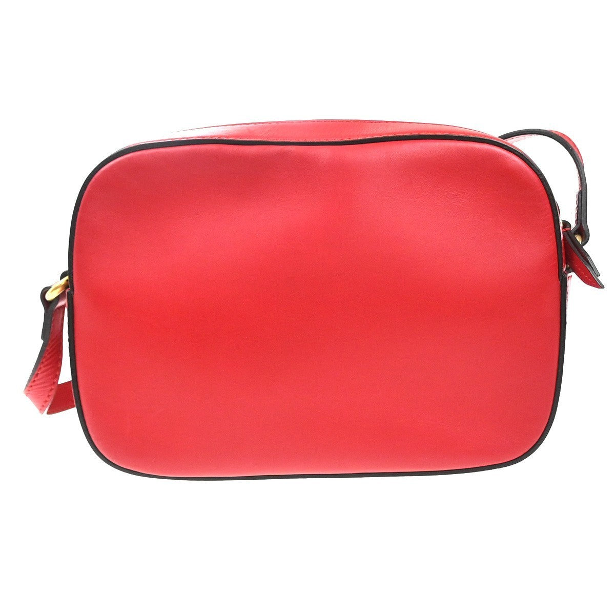 GUCCI Logo Webby Bee Crossbody Shoulder Bag Leather Red GHW 75EG318